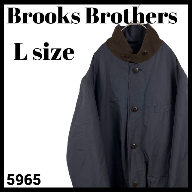 Brooks Brothers(ブルックスブラザース)のブルックスブラザーズ 裏地キルティング ジャケット ダークグレー L相当 古着 メンズのジャケット/アウター(カバーオール)の商品写真