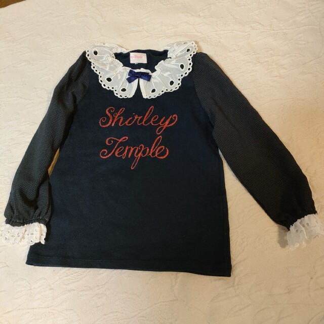 シャーリーテンプルトップス紺 キッズ/ベビー/マタニティのキッズ服女の子用(90cm~)(Tシャツ/カットソー)の商品写真