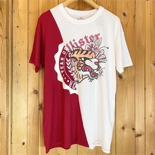 ホリスター(Hollister)のおしゃれなバイカラー♩キュートなタイガー/半袖Tシャツ【S】ホリスター(Tシャツ(半袖/袖なし))