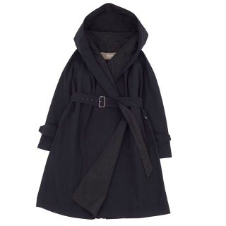 マックスマーラ(Max Mara)の美品 マックスマーラ Max Mara RAINWEAR コート ベルト付き ロングコート ボタンレス ポリエステル 無地 アウター レディース JI36 USA2 FB34 GB4(S相当) ブラック(その他)