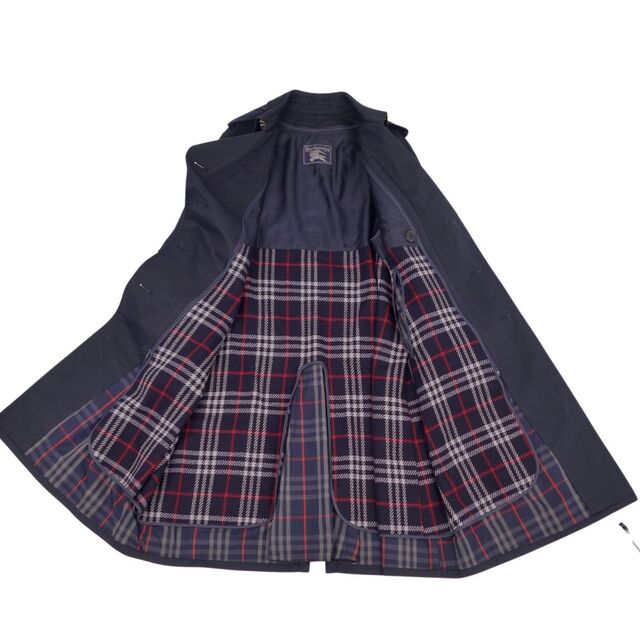 BURBERRY(バーバリー)のVintage バーバリー Burberrys コート ライナー付き トレンチコート 裏チェック コットン メンズ 94-175(M~L相当) ネイビー メンズのジャケット/アウター(トレンチコート)の商品写真