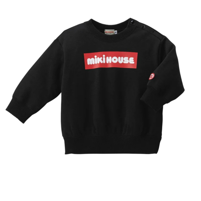 ボックスロゴトレーナー 黒 80 キッズ/ベビー/マタニティ ベビー服
