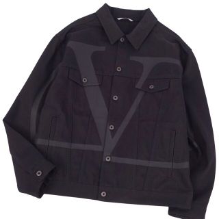 極美品 ヴァレンティノ VALENTINO ジャケット 20AW VLOGO SIGNATURE デニムジャケット コットン アウター メンズ イタリア製 52(L相当) ブラック