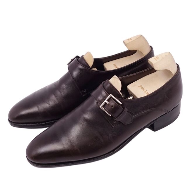 JOHN LOBB(ジョンロブ)のジョンロブ JOHN LOBB レザーシューズ REDMIRE レドマイヤー モンクストラップ カーフレザー 革靴 シューズ メンズ 5 1/2E(24cm相当) ブラウン メンズの靴/シューズ(ドレス/ビジネス)の商品写真