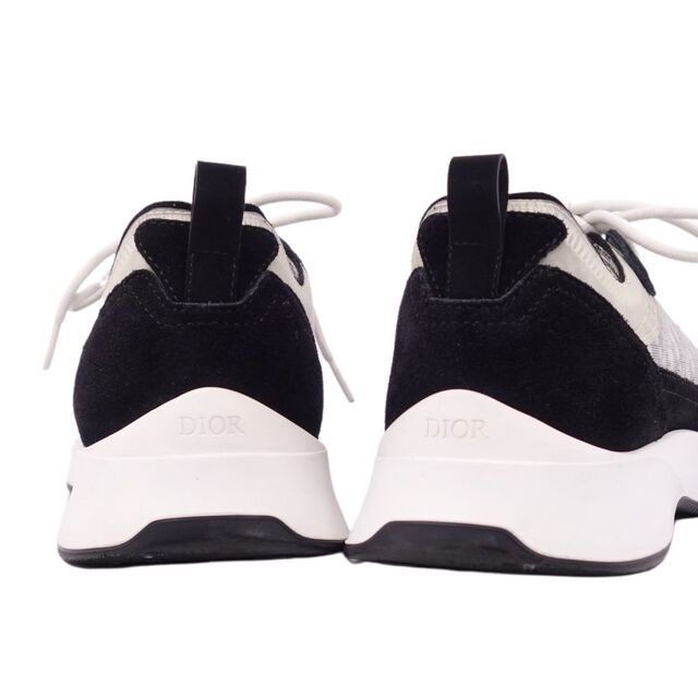 美品 ディオールオム DIOR HOMME スニーカー B25 RUNNER SNEAKER ランナー オブリーク シューズ 靴 メンズ イタリア製 41(26cm相当) ブラック/ホワイト