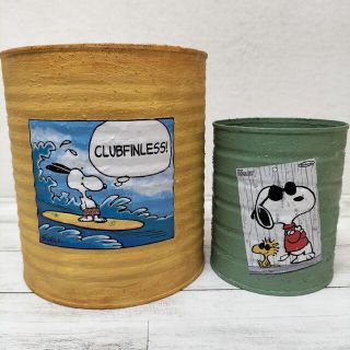 スヌーピー(SNOOPY)のSNOOPY　リメイク缶　2個セット　小物入れ　JOE COOL　スヌーピー㉙(小物入れ)