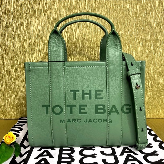 ✨お手ごろ価格✨ MARK JACOBS ミニトートバッグ レザー グリーン 【新品】