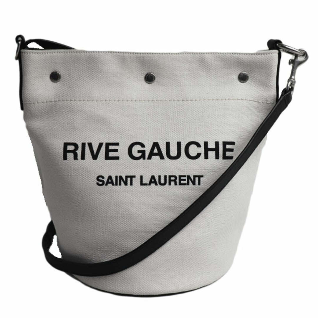 Saint Laurent - YVES SAINT LAURENT イヴ・サンローラン リヴゴーシュ RIVE GAUCHE ショルダーバッグ ホワイト ブラック 669299-faaaz-9024 レディース【中古】