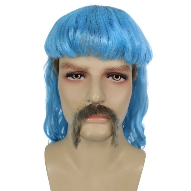 Wigs2you H-5565_6 ウィッグ かつら おじさん ひげ 青 ブルーの Wigs2you H-5565_6 ウィッグ かつら おじさん ひげ 青 ブルーの