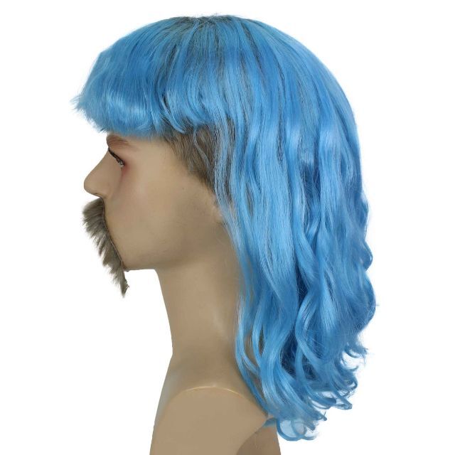 Wigs2you H-5565_6 ウィッグ かつら おじさん ひげ 青 ブルーの Wigs2you H-5565_6 ウィッグ かつら おじさん ひげ 青 ブルーの