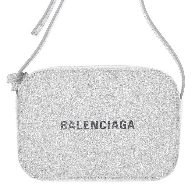 Balenciaga - バレンシアガ 552372 グリッターラメ エブリデイカメラロゴプリントショルダーバッグ メンズ