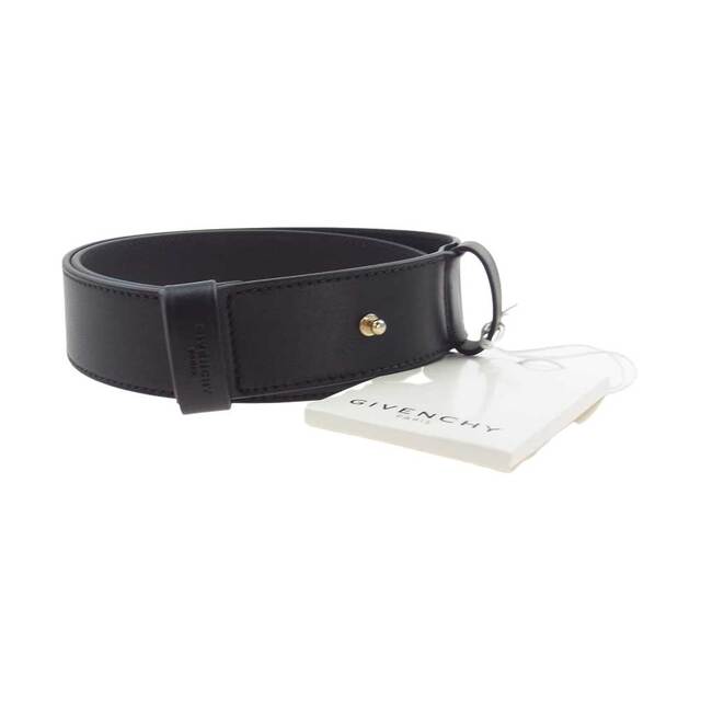 GIVENCHY(ジバンシィ)のGIVENCHY ジバンシィ ベルト BA4003B0DE-0180 BELT 001 80 BLACK CALF ブラックカーフ ベルト ブラック系【新古品】【未使用】【中古】 レディースのファッション小物(ベルト)の商品写真