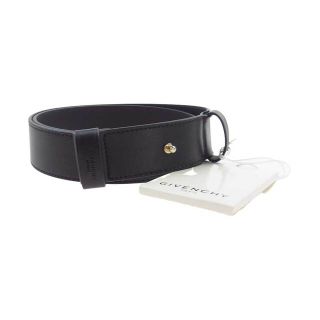 ジバンシィ(GIVENCHY)のGIVENCHY ジバンシィ ベルト BA4003B0DE-0180 BELT 001 80 BLACK CALF ブラックカーフ ベルト ブラック系【新古品】【未使用】【中古】(ベルト)