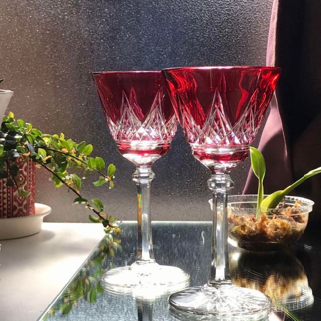Baccarat - 被せオールドバカラBACCARATルヴオアLouvoisワイングラス
