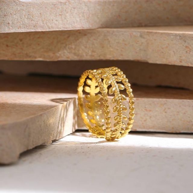 leaf design ring RR050 レディースのアクセサリー(リング(指輪))の商品写真