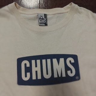 チャムス(CHUMS)のCHUMS　ロンT　長袖　S　白　クリーム　ネイビー(Tシャツ/カットソー(七分/長袖))