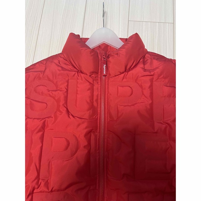 Supreme 19ss bonded logo puffyjacket red