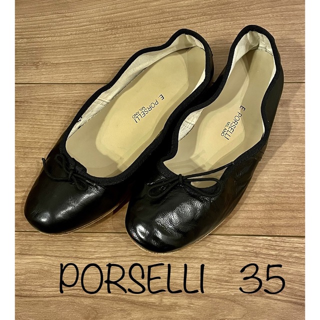 ゆきんこ様専用【未使用】PORSELLI ポルセリ⭐︎バレエシューズ ブラック-