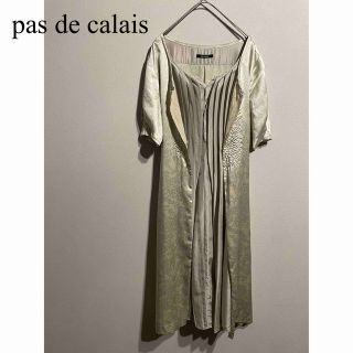 パドカレ(pas de calais)のパドカレ　シルク100% レイヤードチュニックワンピース(ロングワンピース/マキシワンピース)