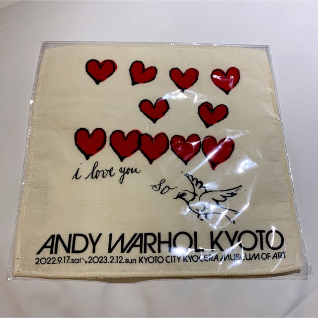 Andy Warhol(アンディウォーホル)のアンディ・ウォーホル   ミニタオル　アイラブユー　京都　限定 チケットの施設利用券(美術館/博物館)の商品写真