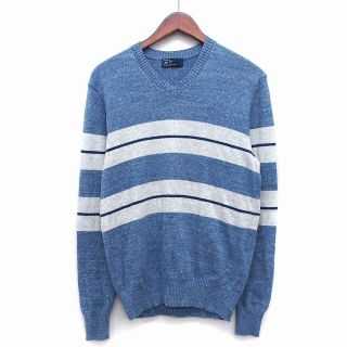 ギャップ(GAP)のギャップ GAP セーター ニット ボーダー 柄 長袖 Vネック 総柄 切替リブ(ニット/セーター)