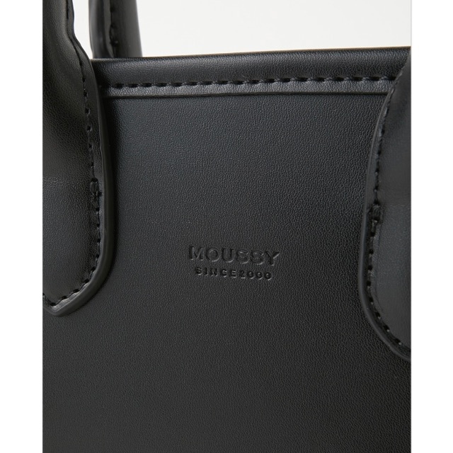 moussy(マウジー)のmoussy パイピング2WAYミニボストン ブラック 新品 bigotre レディースのバッグ(ショルダーバッグ)の商品写真