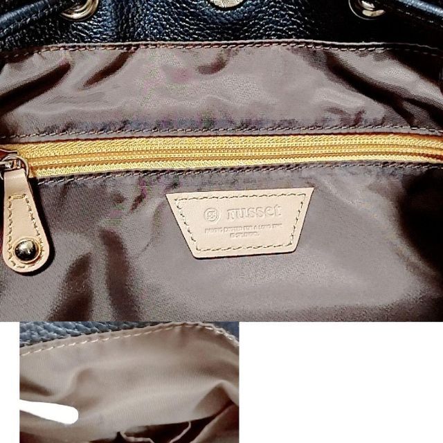 美品 ラシット ショルダーバッグ トート 巾着 2way 本革 ロゴ 超希少
