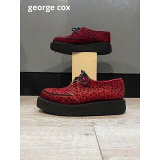 GEORGE COX - george cox クリーパー　ハラコ　ヒョウ柄　厚底