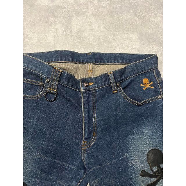 roen デニム 刺繍 レザーパッチ クロムハーツ元ネタ 【テレビで話題