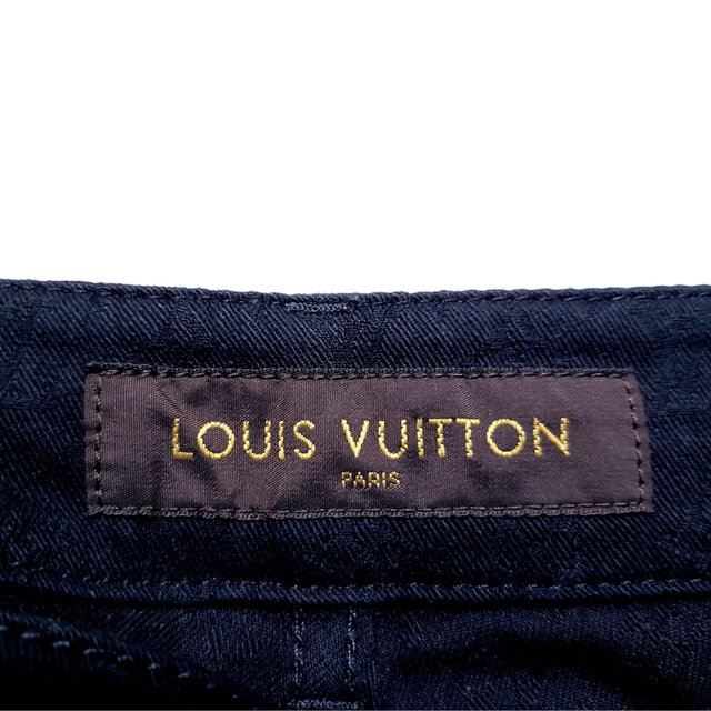 LOUIS VUITTON ルイヴィトン デニムパンツ クロップドパンツ ロゴ