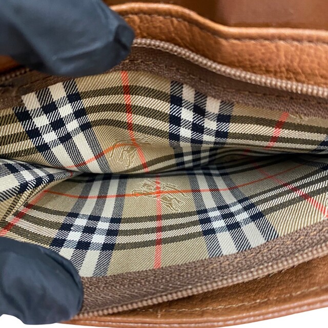 極 美品 BURBERRYS バーバリーズ ノバチェック レザー 本革 ミニ