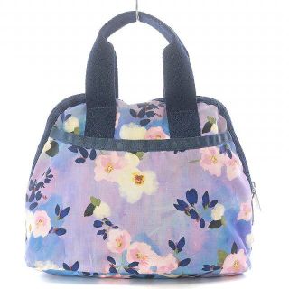 レスポートサック(LeSportsac)のレスポートサック ハンドバッグ 花柄 ポリエステル 青 ブルー 紫 パープル(ハンドバッグ)