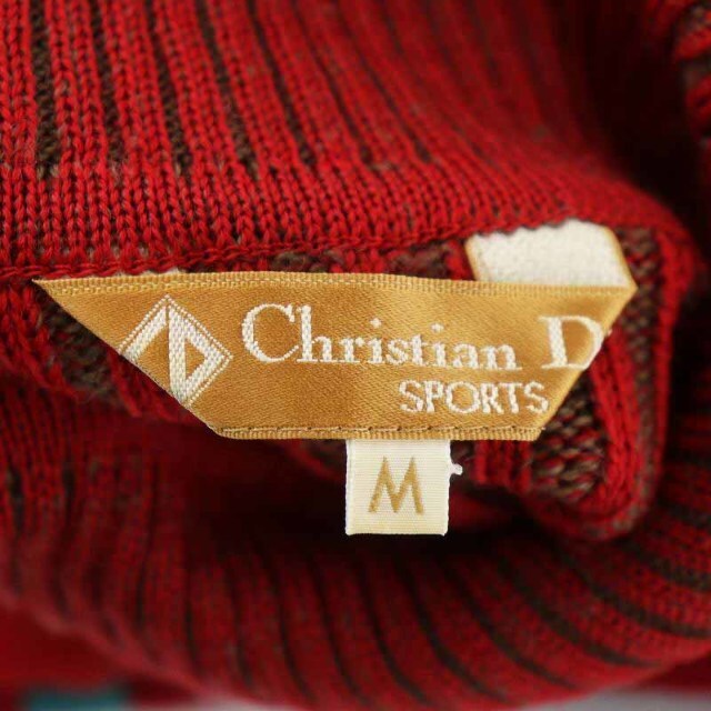 Christian Dior(クリスチャンディオール)のクリスチャンディオール SPORT ニット セーター 長袖 ハイネック M 赤 レディースのトップス(ニット/セーター)の商品写真