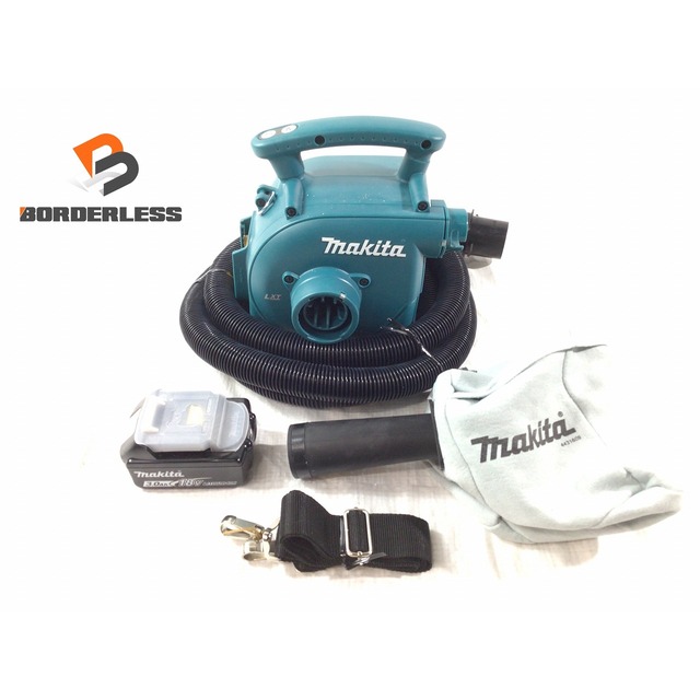 ☆極美品☆makita マキタ 18V 充電式小型集じん機 VC350D バッテリー1個(18V 3.0Ah) アタッチメント付き 66206