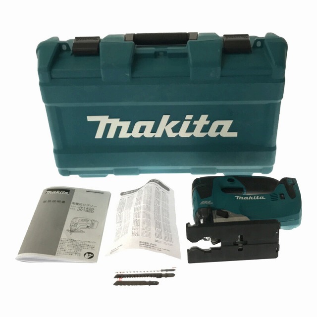 自動車/バイク☆比較的綺麗☆makita マキタ 18V 充電式ジグソー JV182D 本体＋ケース付 電気のこぎり 電気ノコギリ 木工用 切断機 65751