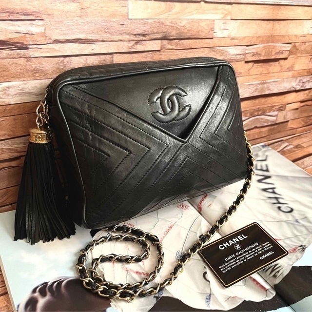 142500円 美品CHANEL☆フリンジ デカココチェーンショルダー