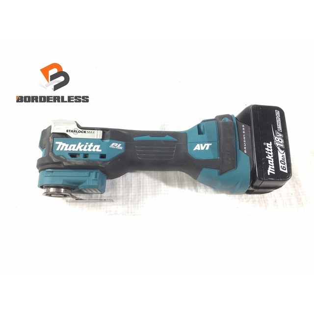 ☆品☆makita マキタ 18V 充電式マルチツール TM52D 6.0Ahバッテリー1個(BL1860B)付 カットソー 66648