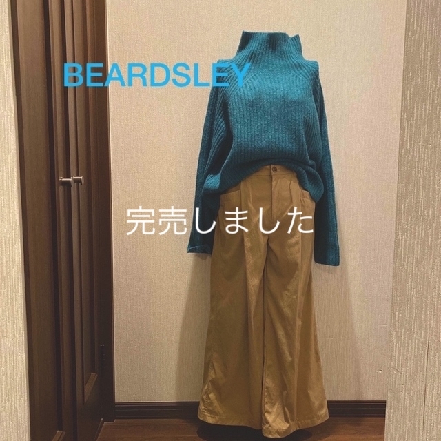 BEARDSLEY ビアズリー　ベージュカラーカジュアルワイドパンツ