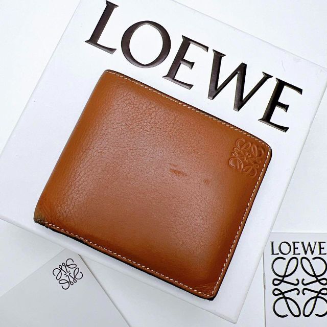 Loewe ロエベ 折り財布 二つ折り ブラウン マルチカラー アナグラム