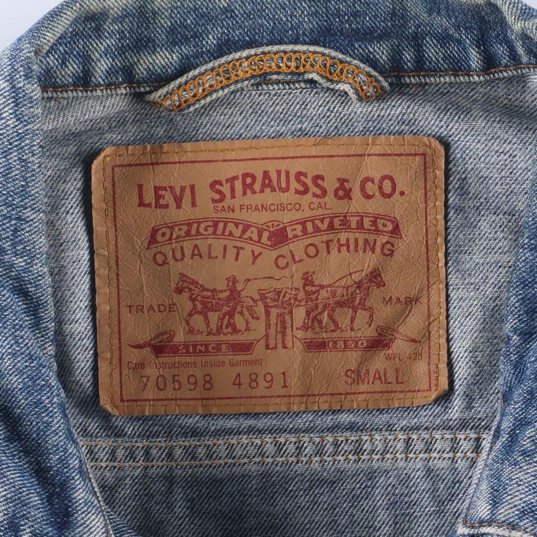 Levi's(リーバイス)の古着 90年代 リーバイス Levi's 70598 4891 デカパッチ デニムジャケット Gジャン レディースXL ヴィンテージ /eaa310145 レディースのジャケット/アウター(Gジャン/デニムジャケット)の商品写真