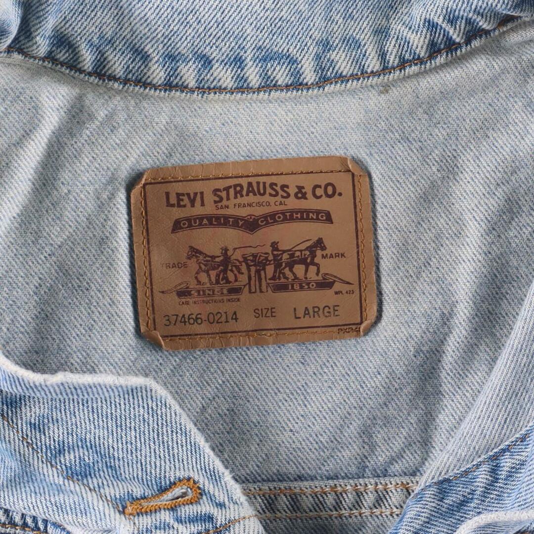 Levi's(リーバイス)の古着 90年代 リーバイス Levi's 37466-0214 デニムジャケット Gジャン USA製 レディースS ヴィンテージ /eaa310149 レディースのジャケット/アウター(Gジャン/デニムジャケット)の商品写真