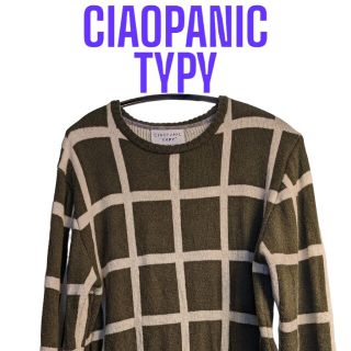 チャオパニックティピー(CIAOPANIC TYPY)のCIAOPANIC TYPY　格子柄ニット　Mサイズ ニットセーター(ニット/セーター)