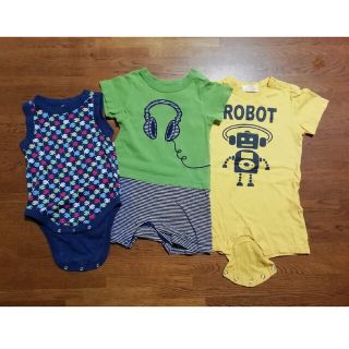 ベビーギャップ(babyGAP)の半袖 ロンパース 3着 ギャップ 70, 80(ロンパース)