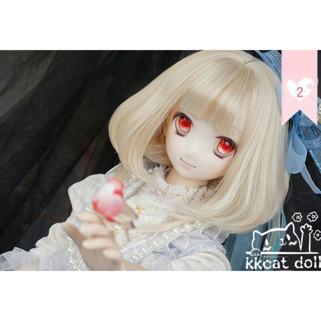 DM08 BJD 1/3 人形 ドール 用ウィッグ カツラ 耐熱 ハンドメイド-