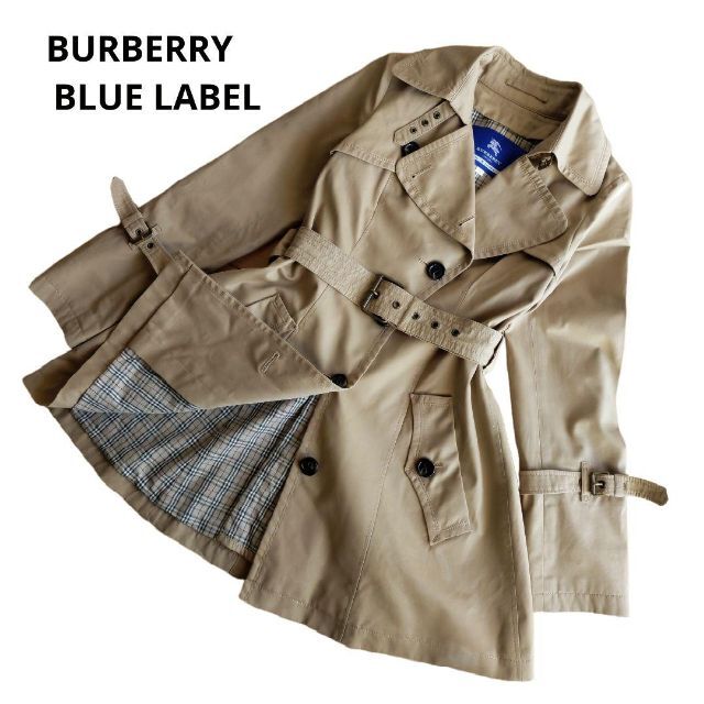 感謝価格】 BURBERRY BLUE LABEL Pコートジャケット38 ノバチェック