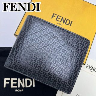 FENDI / フェンディ ■ 二つ折り財布 ズッカ 黒×白×ライトグリーン 財布 / サイフ / ウォレット / wallet / コイン ブランド  [0990011249]