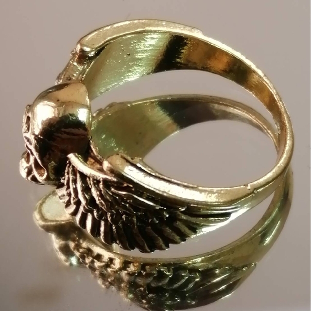 【SALE】リング メンズ ゴールド スカル ドクロ おしゃれ 指輪 20号 レディースのアクセサリー(リング(指輪))の商品写真