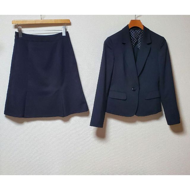 洋服の青山 × 佐々木希 コラボ スカート スーツ 濃紺 ストレッチ