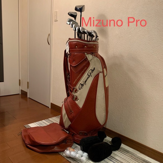 初心者ゴルフ応援❗️一流ブランド名器Mizuno Pro 革調バッグおまけ