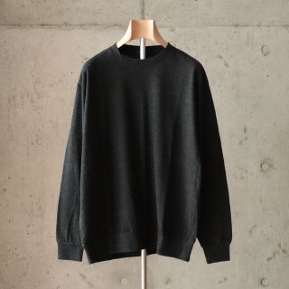 コモリ(COMOLI)の22AW comoli ウール天竺長袖クルー チャコールグレー 3(Tシャツ/カットソー(七分/長袖))